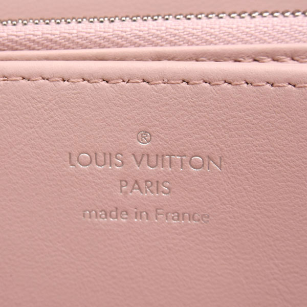 ルイヴィトン 財布 レディース ジッピーウォレット 長財布 マヒナ レザー ジャスミンピンク Louis Vuitton M82755 中古