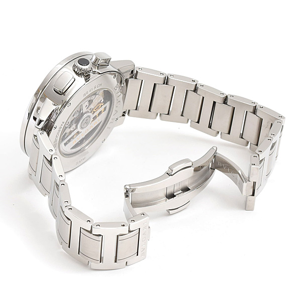 ブルガリ 時計 メンズ ブルガリブルガリ クロノグラフ 自動巻 ブラック文字盤 SS ステンレス BVLGARI BB41SCH 中古