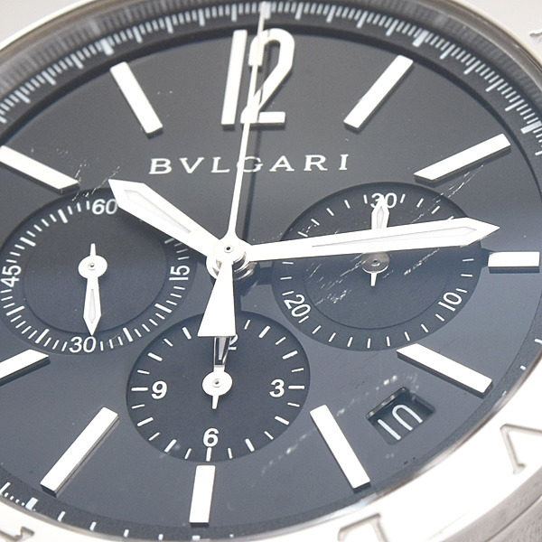 ブルガリ 時計 メンズ ブルガリブルガリ クロノグラフ 自動巻 ブラック文字盤 SS ステンレス BVLGARI BB41SCH 中古