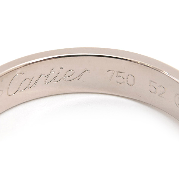 カルティエ 指輪 レディース ミニラブ リング 52号 実寸12号弱 ホワイトゴールド 750WG Cartier 中古