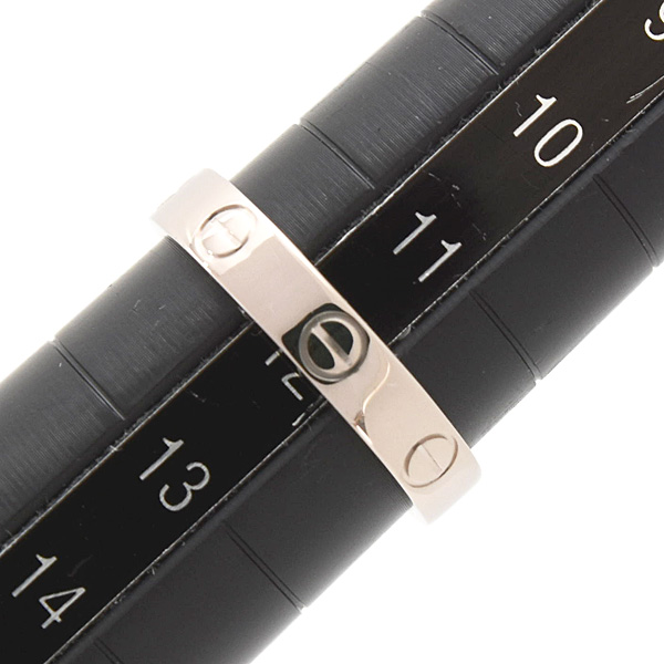 カルティエ 指輪 レディース ミニラブ リング 52号 実寸12号弱 ホワイトゴールド 750WG Cartier 中古