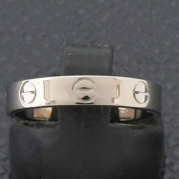カルティエ 指輪 レディース ミニラブ リング 52号 実寸12号弱 ホワイトゴールド 750WG Cartier 中古
