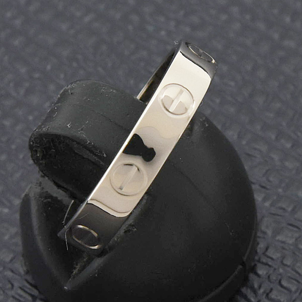 カルティエ 指輪 レディース ミニラブ リング 52号 実寸12号弱 ホワイトゴールド 750WG Cartier 中古
