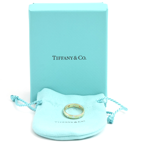 ティファニー 指輪 レディース ドッツリング 14.5号 イエローゴールド TIFFANY 750YG 中古