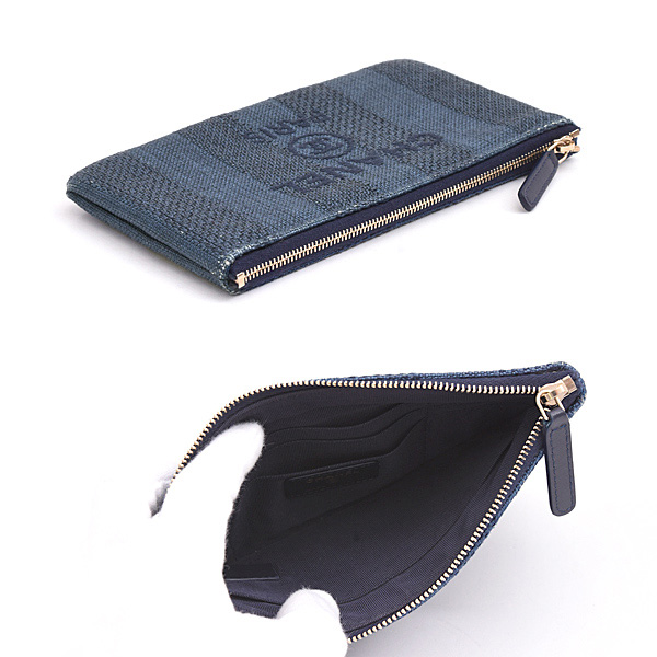 シャネル バッグ レディース ドーヴィル ロゴ ポーチ ミニバッグ クラッチ ストロー ネイビー CHANEL 中古