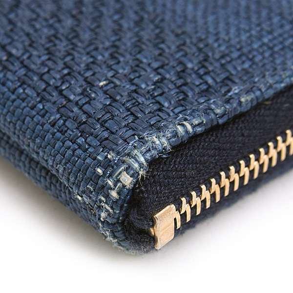 シャネル バッグ レディース ドーヴィル ロゴ ポーチ ミニバッグ クラッチ ストロー ネイビー CHANEL 中古