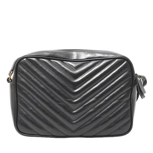 サンローラン バッグ レディース ルー カメラバッグ ショルダー タッセル レザー ブラック SAINT LAURENT 574494 中古