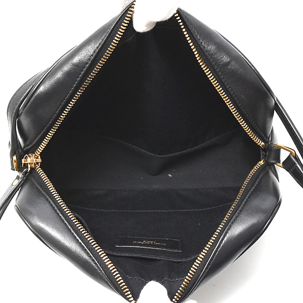 サンローラン バッグ レディース ルー カメラバッグ ショルダー タッセル レザー ブラック SAINT LAURENT 574494 中古