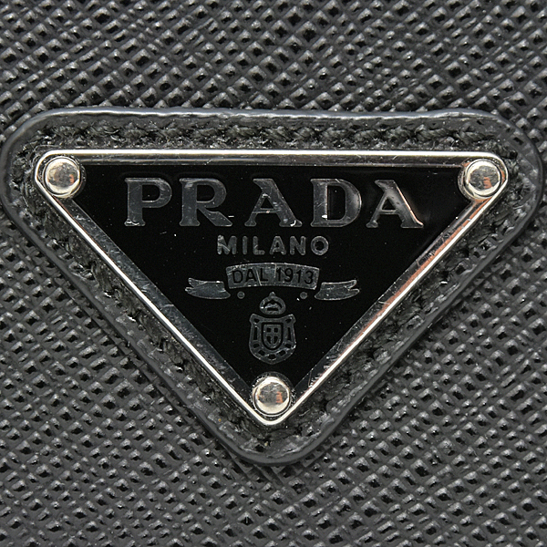 プラダ ブランド小物 メンズ レディース キーリング付き4連キーケース 鍵入れ サフィアーノレザー ブラック 1PG004 PRADA 中古