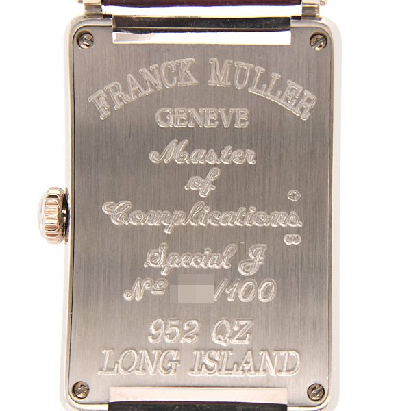 フランクミュラー 時計 レディース ロングアイランド 電池式 ミラーダイアル ホワイトゴールド 750WG FRANCK MULLER 952QZJ 中古