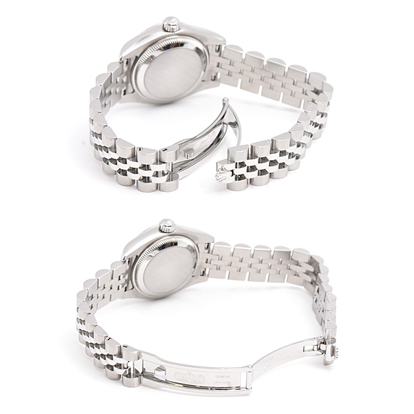 ロレックス 時計 レディース デイトジャスト 自動巻 D番 シルバー文字盤 SS×WG ROLEX 179174 中古