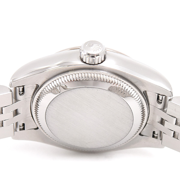 ロレックス 時計 レディース デイトジャスト 自動巻 D番 シルバー文字盤 SS×WG ROLEX 179174 中古