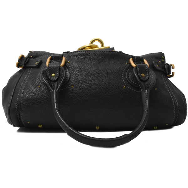 クロエ バッグ レディース パディントン ミディアム ハンドバッグ カーフ ブラック 7ESA02 Chloe 中古