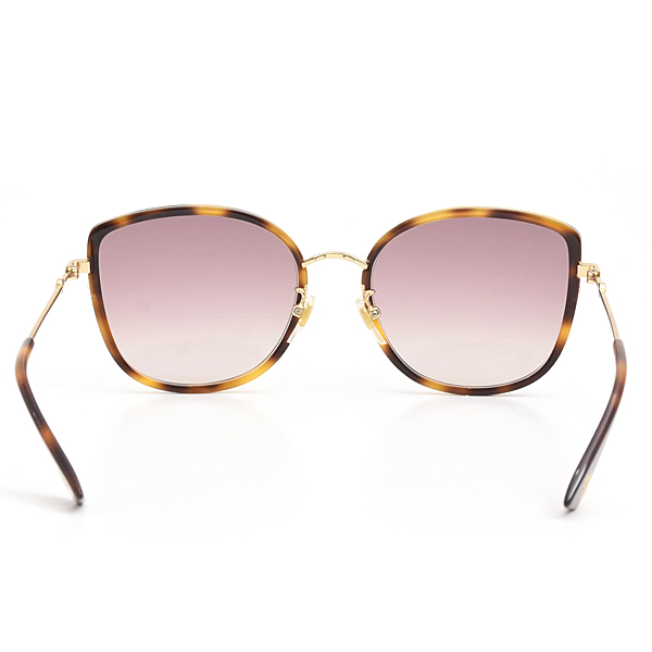 グッチ サングラス メンズ レディース セルフレーム メタルフレーム フォックスサングラス アジアンフィット メガネ ブラウン系 GUCCI 中古
