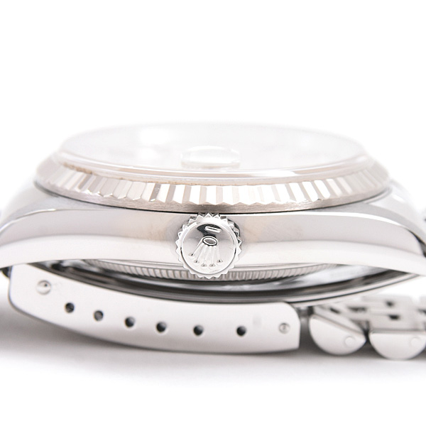 ロレックス 時計 メンズ デイトジャスト 自動巻 Y番 シルバー文字盤 SS×WG ROLEX 16234 中古