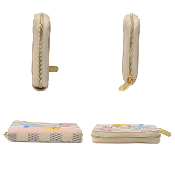 ルイヴィトン 財布 レディース ダミエアズール ジッピーコインパース バードプリント Louis Vuitton N60138 中古