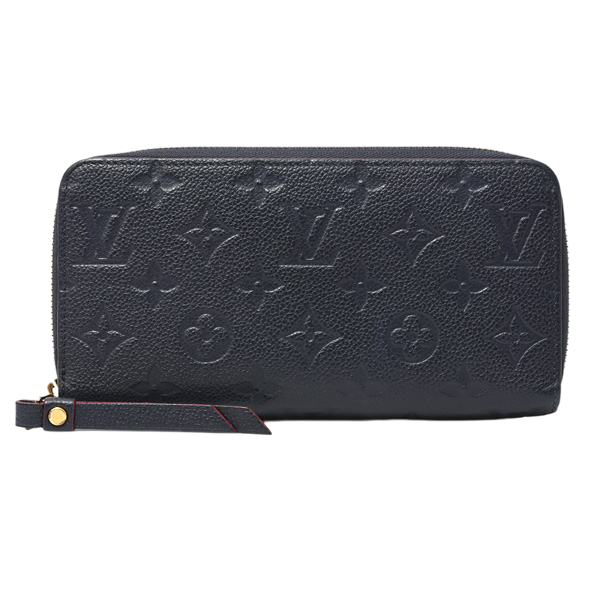 ルイヴィトン 財布 レディース メンズ ジッピーウォレット モノグラムアンプラント レザー マリーヌルージュ Louis Vuitton M62121 中古