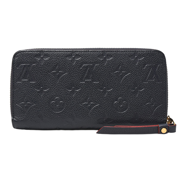 ルイヴィトン 財布 レディース メンズ ジッピーウォレット モノグラムアンプラント レザー マリーヌルージュ Louis Vuitton M62121 中古