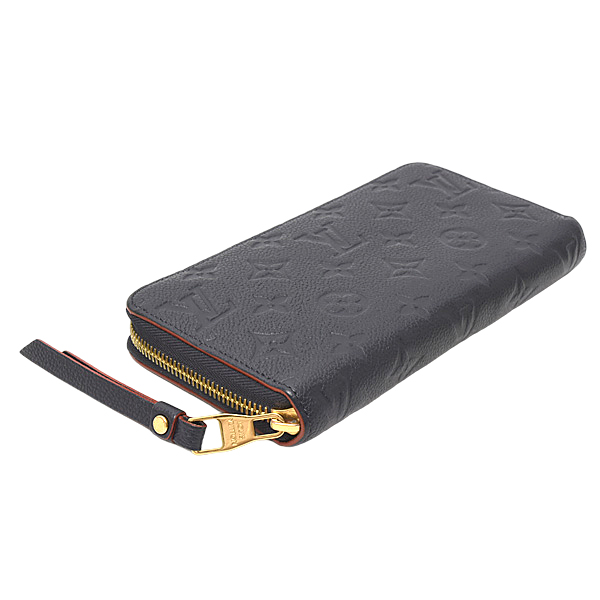 ルイヴィトン 財布 レディース メンズ ジッピーウォレット モノグラムアンプラント レザー マリーヌルージュ Louis Vuitton M62121 中古