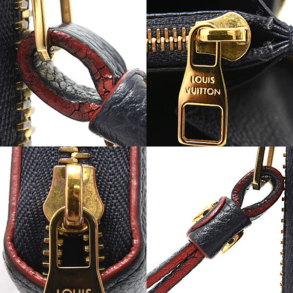 ルイヴィトン 財布 レディース メンズ ジッピーウォレット モノグラムアンプラント レザー マリーヌルージュ Louis Vuitton M62121 中古