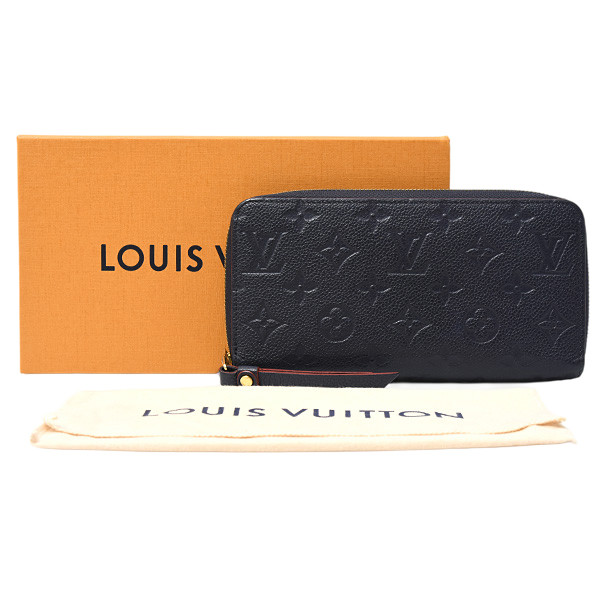 ルイヴィトン 財布 レディース メンズ ジッピーウォレット モノグラムアンプラント レザー マリーヌルージュ Louis Vuitton M62121 中古