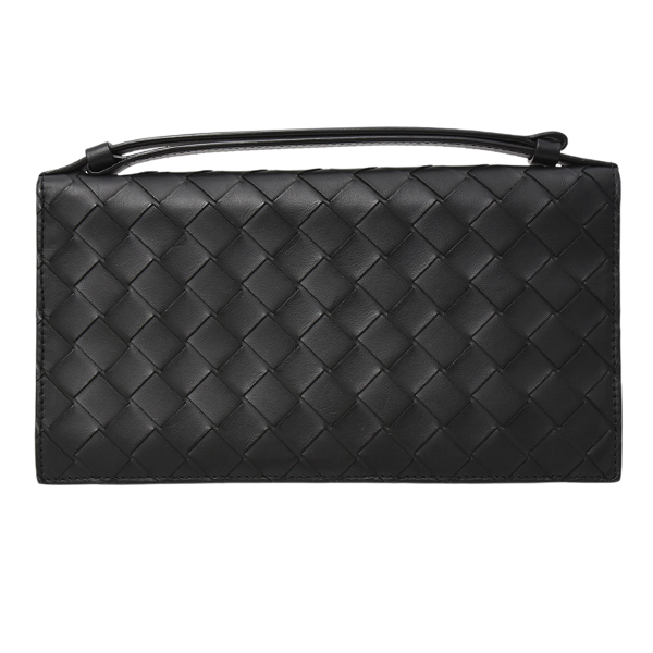 ボッテガヴェネタ 財布 メンズ オーガナイザー イントレチャート レザー ブラック BOTTEGA VENETA 中古