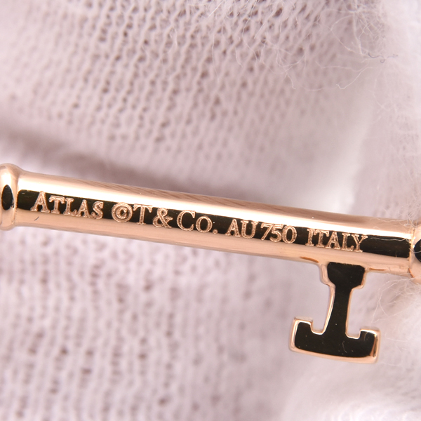 ティファニー ネックレス レディース アトラス キー ダイヤモンド ネックレス ピンクゴールド TIFFANY 750PG 中古