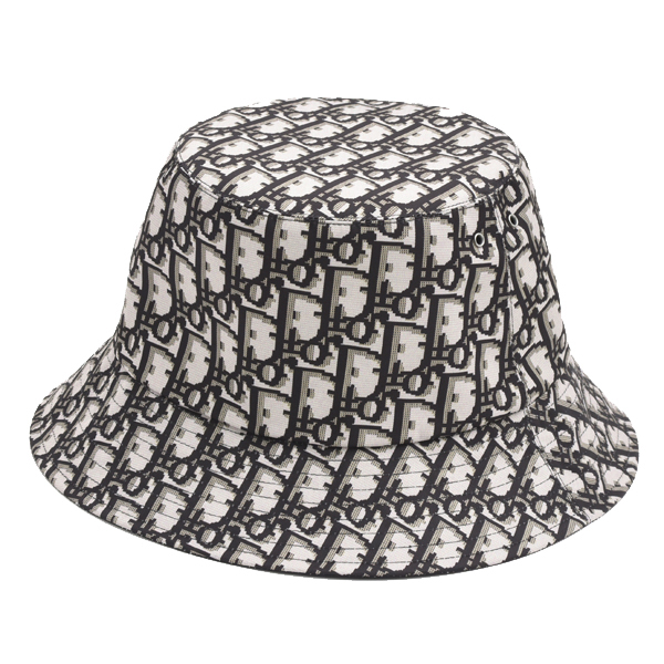 クリスチャンディオール 帽子 メンズ レディース Teddy-D ボブハット リバーシブル バケットハット オブリーグ ブラック Christian Dior 中古