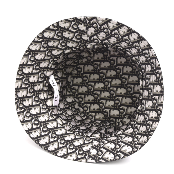 クリスチャンディオール 帽子 メンズ レディース Teddy-D ボブハット リバーシブル バケットハット オブリーグ ブラック Christian Dior 中古