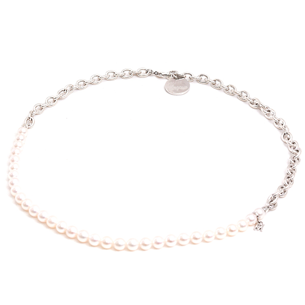 ミキモト ネックレス ユニセックス パール ネックレス コムデギャルソン コラボ シルバー MIKIMOTO COMME des GARCONS SV925 中古