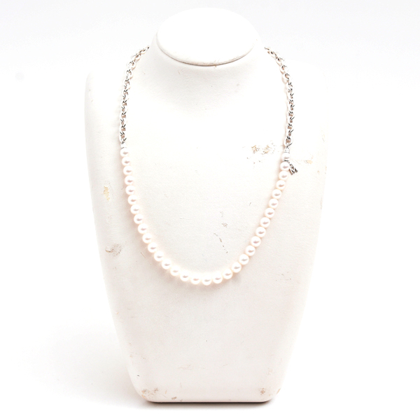 ミキモト ネックレス ユニセックス パール ネックレス コムデギャルソン コラボ シルバー MIKIMOTO COMME des GARCONS SV925 中古