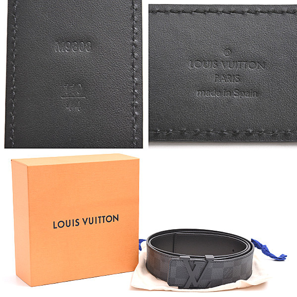 ルイヴィトン ベルト メンズ ダミエグラフィット サンチュール LV イニシアル 110/44 イニシャル Louis Vuitton M9808 中古