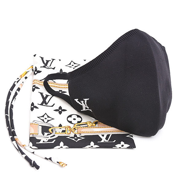 ルイヴィトン 服飾小物 レディース ナイロン マスク マイユ ポーチ付き ナイロン100% ブラック 立体 Louis Vuitton M76748 中古