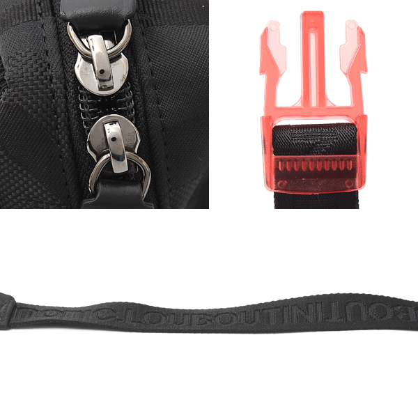 クリスチャンルブタン バッグ メンズ レディース ルビディール ボディバッグ ウエストポーチ ブラック ナイロン ラバー Christian Louboutin 1255144 中古