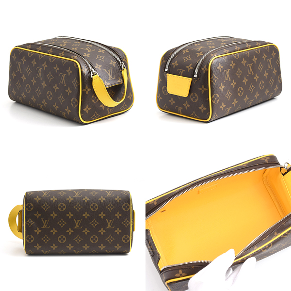ルイヴィトン バッグ メンズ モノグラム ドップキット セカンドバッグ ハンドバッグ ジョーヌ イエロー M46764 Louis Vuitton 中古