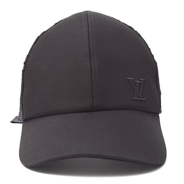 ルイヴィトン帽子 メンズ モノグラムメッシュ ベースボールキャップ シースルー 58サイズ ブラック Louis Vuitton M77114 中古