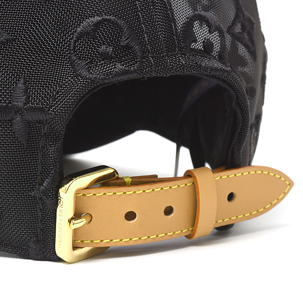 ルイヴィトン帽子 メンズ モノグラムメッシュ ベースボールキャップ シースルー 58サイズ ブラック Louis Vuitton M77114 中古