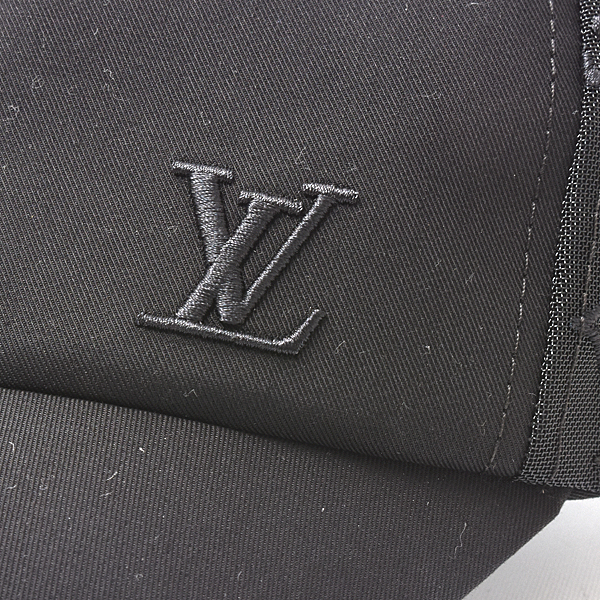 ルイヴィトン帽子 メンズ モノグラムメッシュ ベースボールキャップ シースルー 58サイズ ブラック Louis Vuitton M77114 中古