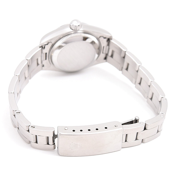 ロレックス 時計 レディース オイスターパーペチュアル デイト 自動巻 U番 ブラック文字盤 ステンレス ROLEX 69160 中古