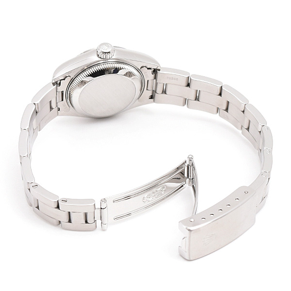 ロレックス 時計 レディース オイスターパーペチュアル デイト 自動巻 U番 ブラック文字盤 ステンレス ROLEX 69160 中古