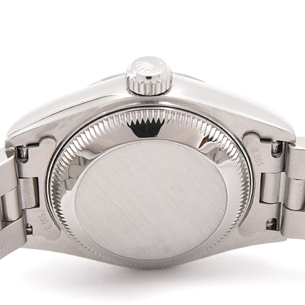 ロレックス 時計 レディース オイスターパーペチュアル デイト 自動巻 U番 ブラック文字盤 ステンレス ROLEX 69160 中古
