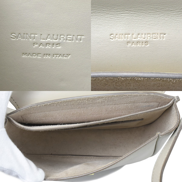 イヴサンローラン バッグ レディース カイア ショルダーバッグ カーフ ベージュ系 Yves Saint Laurent 中古