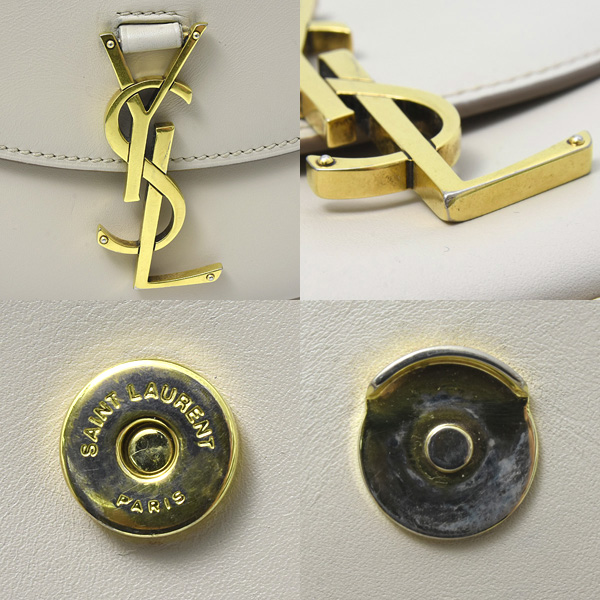 イヴサンローラン バッグ レディース カイア ショルダーバッグ カーフ ベージュ系 Yves Saint Laurent 中古