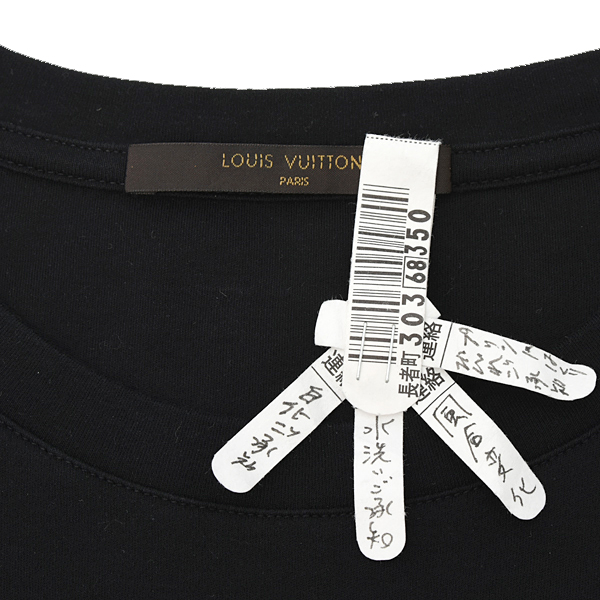 ルイヴィトン 衣料品 メンズ ロゴ Tシャツ コットン ブラック XXL Louis Vuitton VCCM09 中古