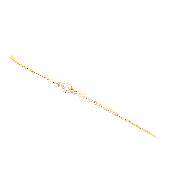 ティファニー ブレスレット レディース バイザヤード 1P ダイヤ エルサ・ペレッティ イエローゴールド TIFFANY 750YG 中古