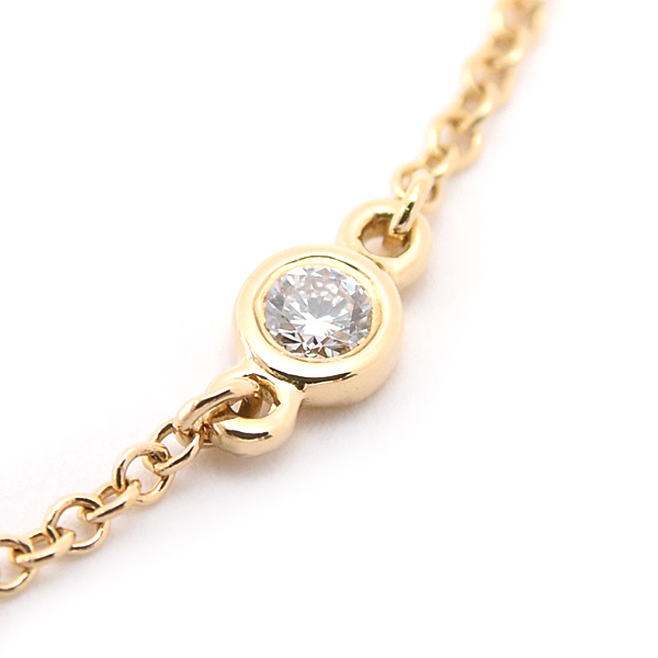 ティファニー ブレスレット レディース バイザヤード 1P ダイヤ エルサ・ペレッティ イエローゴールド TIFFANY 750YG 中古
