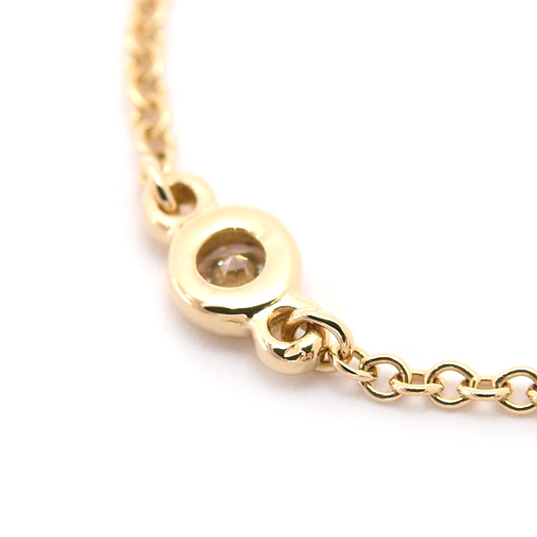 ティファニー ブレスレット レディース バイザヤード 1P ダイヤ エルサ・ペレッティ イエローゴールド TIFFANY 750YG 中古