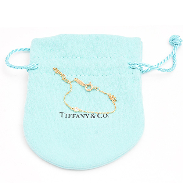 ティファニー ブレスレット レディース バイザヤード 1P ダイヤ エルサ・ペレッティ イエローゴールド TIFFANY 750YG 中古