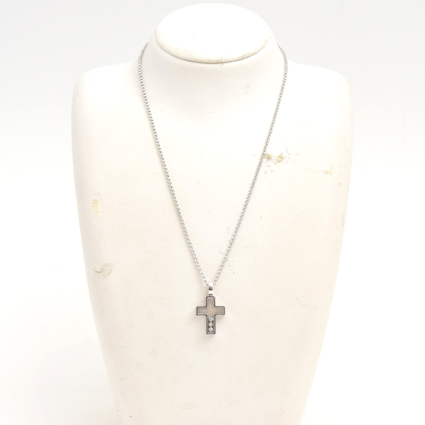 ショパール ネックレス レディース ハッピーダイヤモンド クロス ネックレス ホワイトゴールド Chopard 750WG 中古