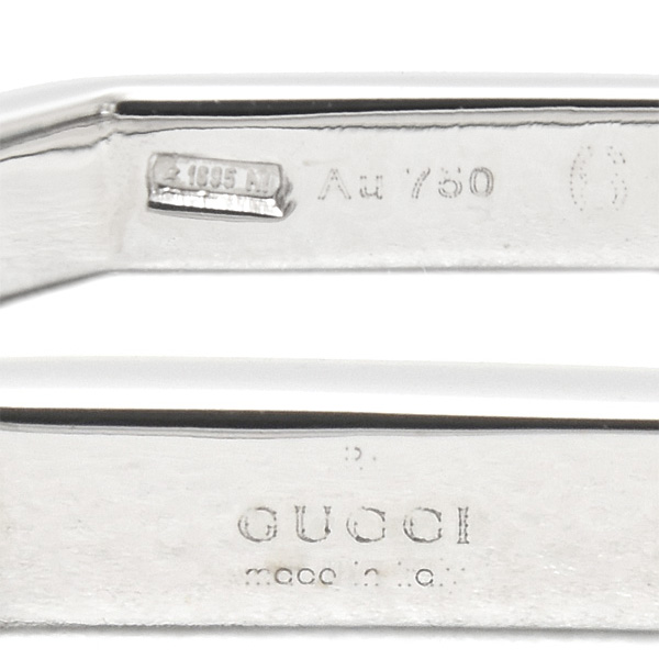 グッチ 指輪 レディース オクタゴナル ダイヤモンド リング 6Pダイヤ #6 6号 ホワイトゴールド GUCCI 750WG 中古
